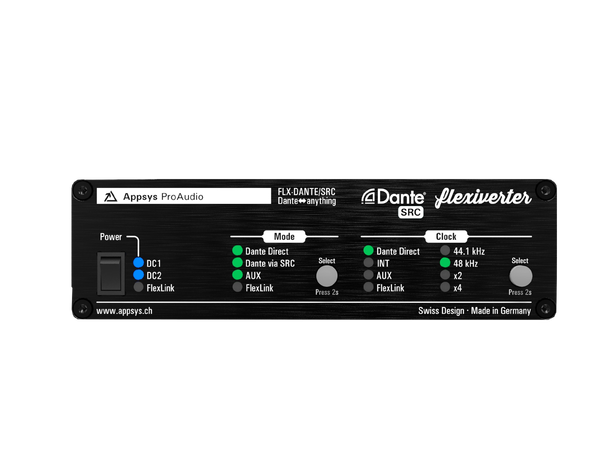 Appsys Flexiverter Dante SRC 64x64 I/O, bi-directional SRC 