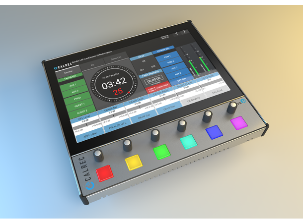 Calrec Type R Large Soft Panel Touch-controllable via the TFT display 