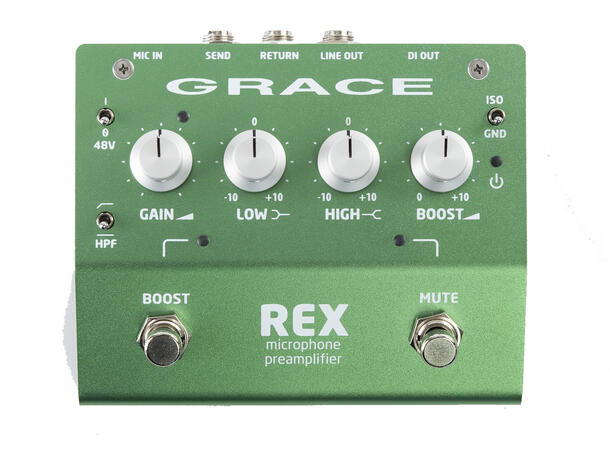 Grace Design REX mic preamp pedal, green finish