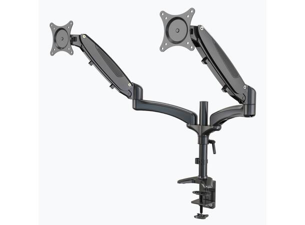 K&M 23875 Dual monitor mount For å skrus fast i bordet 