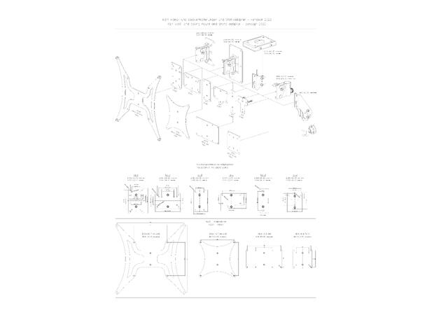 K&M 24356 Adapter panel 3 sort Universelt adapterpanel høyttalerstativ 
