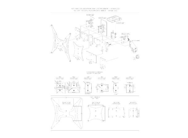 K&M 24356 Adapter panel 3 sort Universelt adapterpanel høyttalerstativ