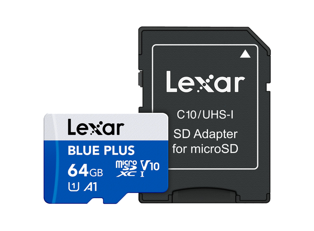 LEXAR microSDXC Blue Plus UHS-I 64GB adapter 