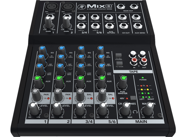Mackie MIX8 8-Channel Compact Mixer 