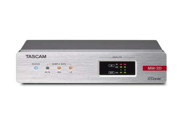 TASCAM MM-2D-X Dante Converter DSP 2 In/2 Out Analog MIC/Line, XLR 