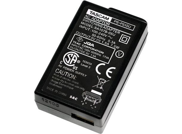 TASCAM PS-515U AC to USB Power Adapter for DR-05, DR-07mkII 