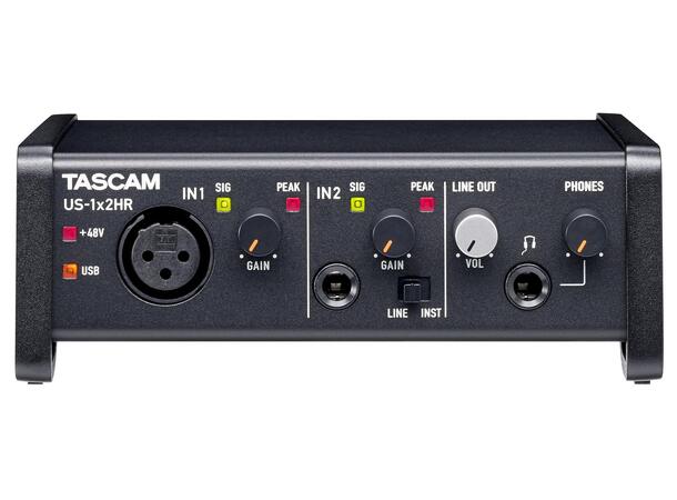 TASCAM US-1X2HR USB-C Audio Interface One XLR microphone input with phantom