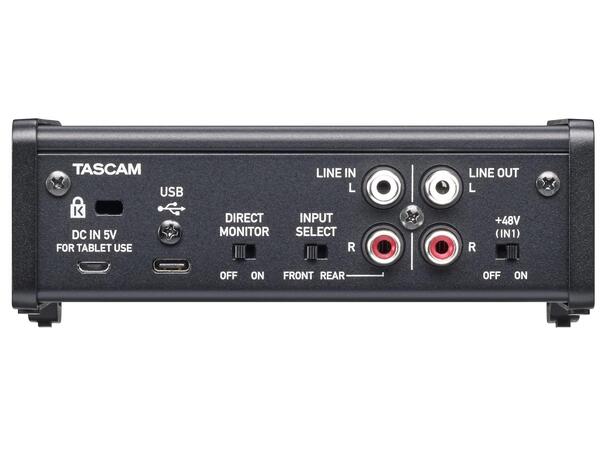 TASCAM US-1X2HR USB-C Audio Interface One XLR microphone input with phantom