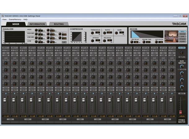 Tascam SERIES 102I USB Audio/MIDI Interface With DSP Mixer 