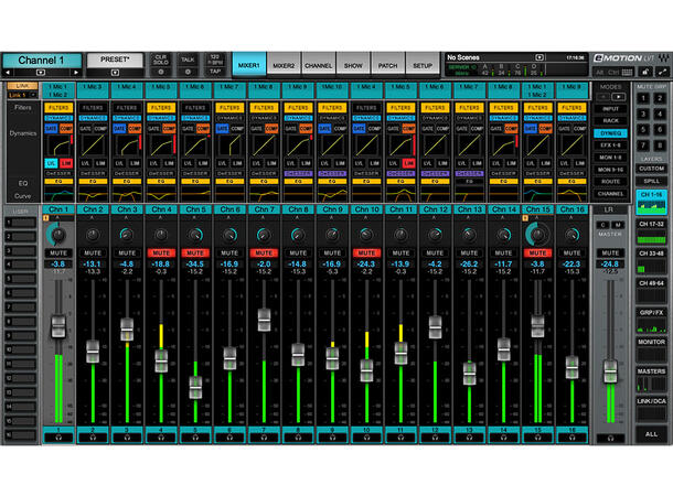 Waves Live eMotion LV1 16 St full dyn D5 comp, gate, expd, levlr, lim, deesser