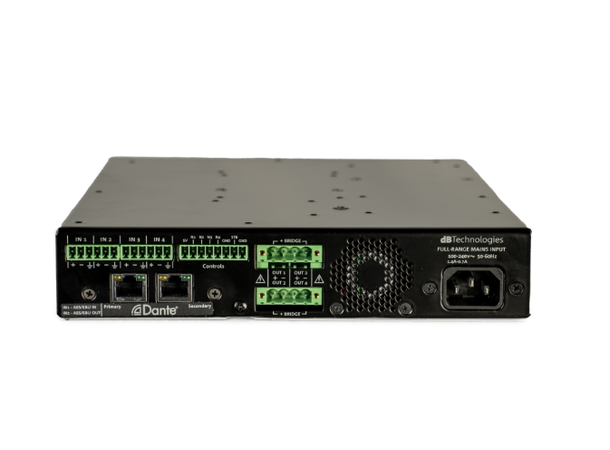 dB Technologies IA504 D 4-ch amplifier DANTE,DSP,RDNet, installasjonsforsterker 