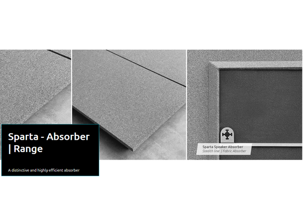 Artnovion Sparta Absorber Merrick Pakke med 4 paneler, 1190x595x60mm, grå 