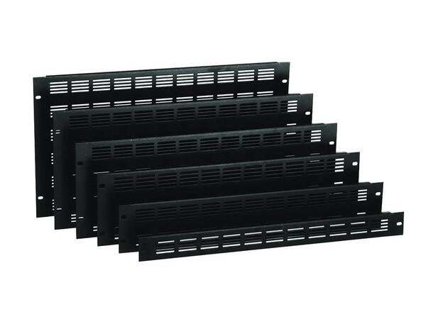 Caymon Blindpanel, 1 Unit - Ventilert 19" blindpanel, Sort 