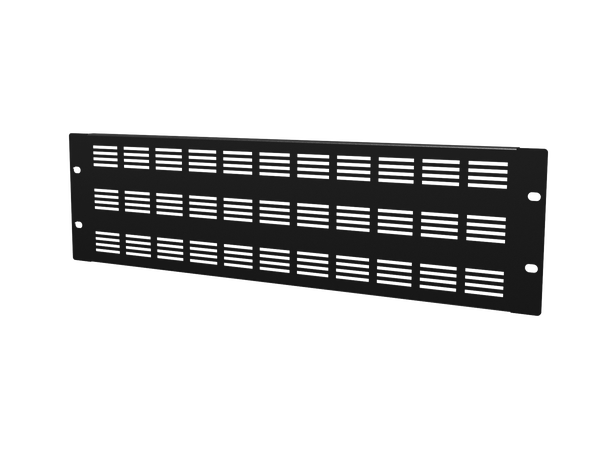 Caymon Blindpanel, 3 Unit - Ventilert 19" blindpanel, Sort 