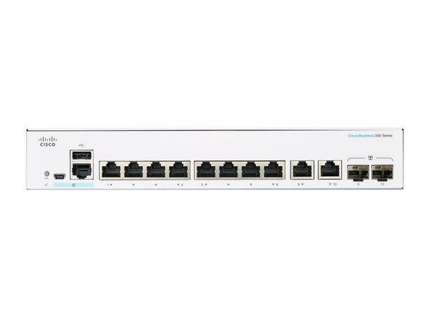 Cisco Business 350 Series 350-8T-E-2G 8 x 10/100/1000 + 2x kombo SFP/Eth, Rack