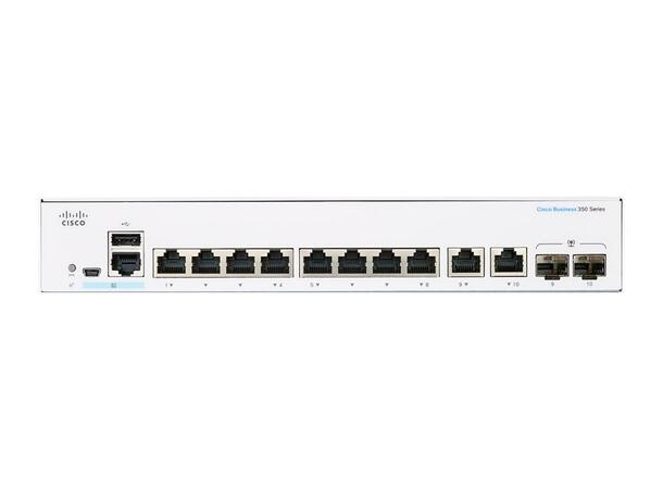 Cisco Business 350 Series 350-8T-E-2G 8 x 10/100/1000 + 2x kombo SFP/Eth, Rack 