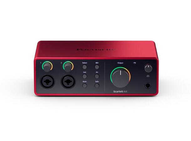 Focusrite Scarlett 4i4 Gen4 USB-lydkort, 4 inn/4 ut 