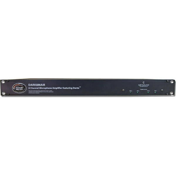 Glensound DARK8MAIR DANTE Mic Amp 8 kanals mikrofonforsterker, remote 19&quot;