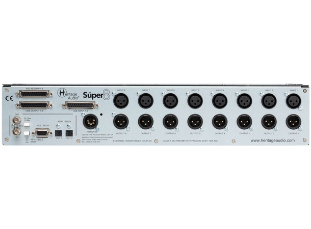 Heritage Audio Súper 8 Micpre 8 ch med ADC 