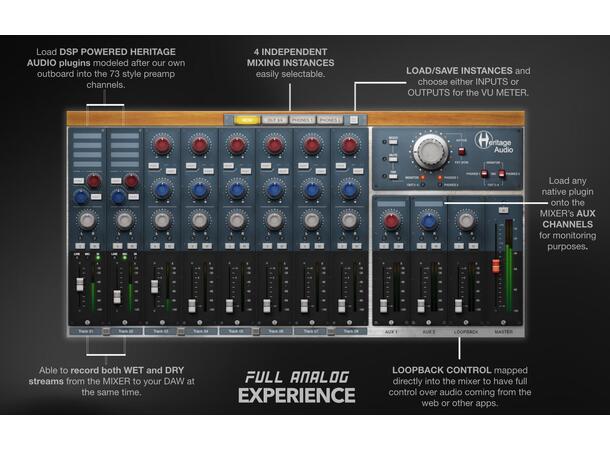 Heritage Audio i73 Pro EDGE Lydkort Lydkort med Native Plugins DSP, ADAT 