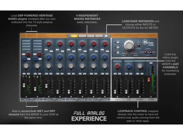 Heritage Audio i73 Pro EDGE Lydkort Lydkort med Native Plugins DSP, ADAT