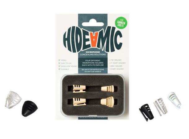 Hide-a-mic for Sanken COS11 4 different holders in case 