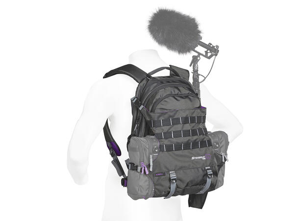 K-Tek KSBPXP Stingray BackPack XP With integrated harness (purple, black) 