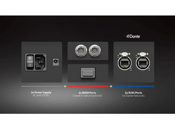 RME 12Mic-D Remote DANTE Mic. Preamp Mic Pre & Formatkonver med DANTE og MADI 