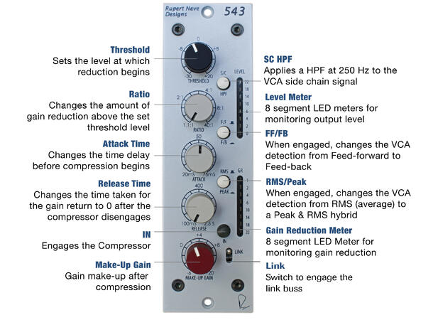 Rupert Neve 543 highend Compressor/Limit 500 Serie Compressor, Limiter