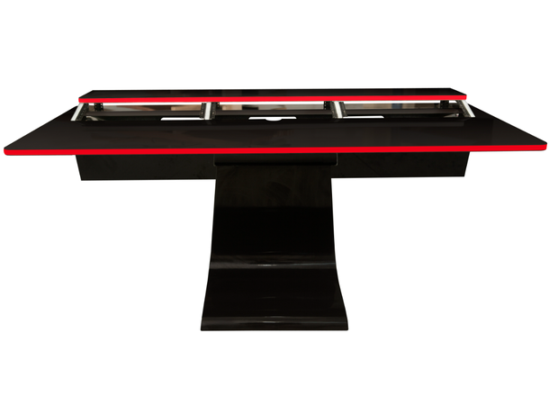 Zaor Vela R Black Gloss LED Minimal Design Desk Black with Led Kit 