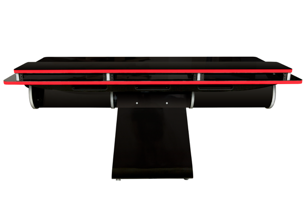 Zaor Vela R Black Gloss LED Minimal Design Desk Black with Led Kit 