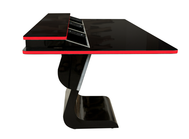 Zaor Vela R Black Gloss LED Minimal Design Desk Black with Led Kit 