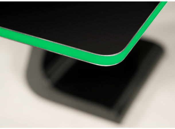 Zaor Vela R Black Gloss LED Minimal Design Desk Black with Led Kit 
