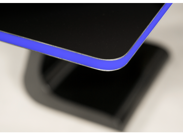 Zaor Vela R Black Gloss LED Minimal Design Desk Black with Led Kit 