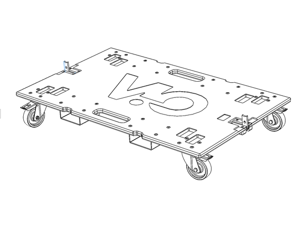 dB Technologies DO-VIOS218F Dolly Passer VIO S218F maks 3 i høyden 