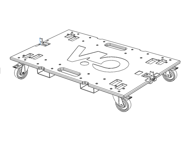 dB Technologies DO-VIOS218F Dolly Passer VIO S218F maks 3 i høyden