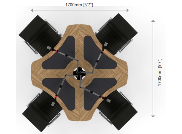 AKA Design PROVOICE V4 4 person universal table 