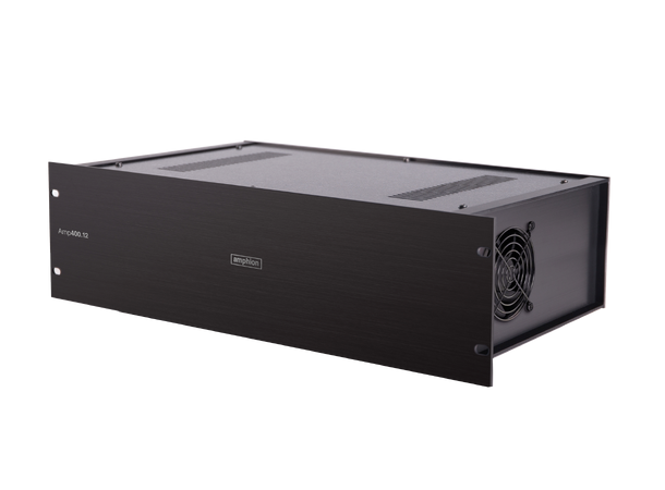 Amphion AMP400.12 multikanals forsterker 12 x 410W, XLR inn/Speakon ut 