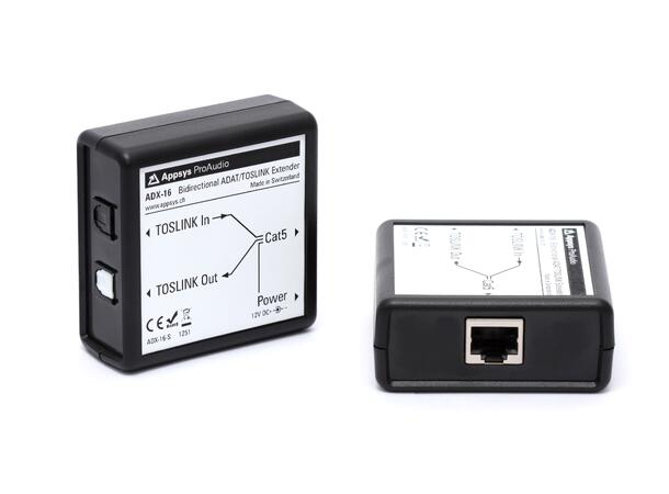 Appsys ADX-16 Complete Kit Bidirectional ADAT/TOSLINK Extender Kit 