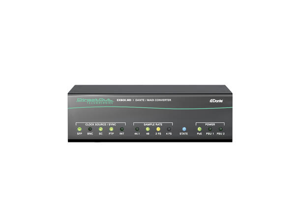 Direct Out EXBOX.MD Failover & Konverter 64 kan. DANTE/MADI, FastSRC og EARS 