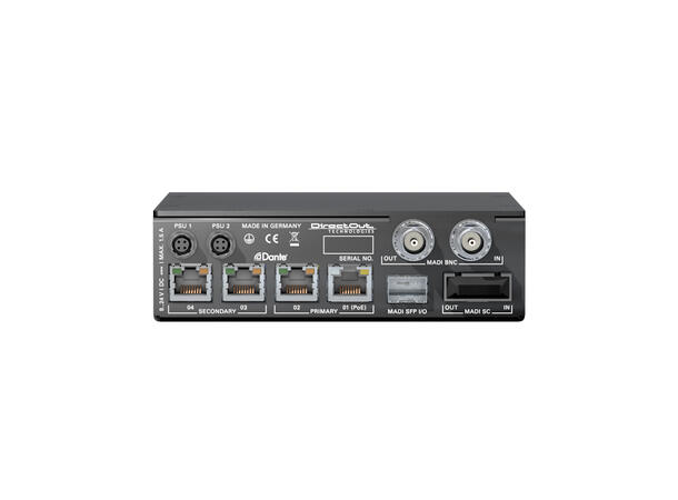 Direct Out EXBOX.MD Konverter 64 kan. DANTE/MADI, FastSRC og EARS 