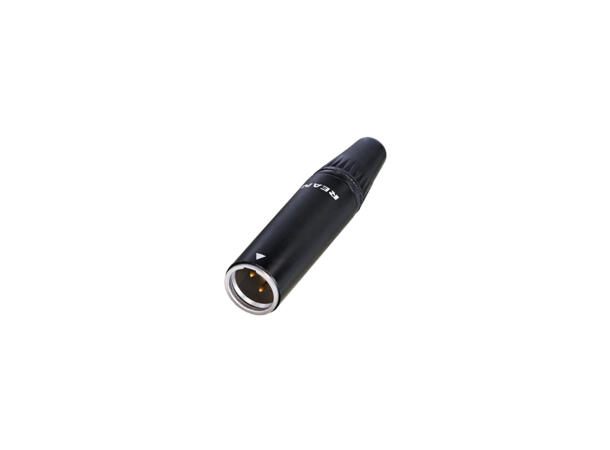 REAN RT3MC-B Tiny XLR TA3M plugg han sort 