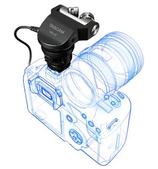TASCAM TM-2X High-quality microphone for digital cameras