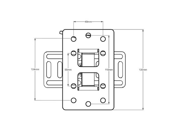 Triad-Orbit SM-UM1 stativ >11,8 kg Universal feste tak/vegg (uten brakett) 