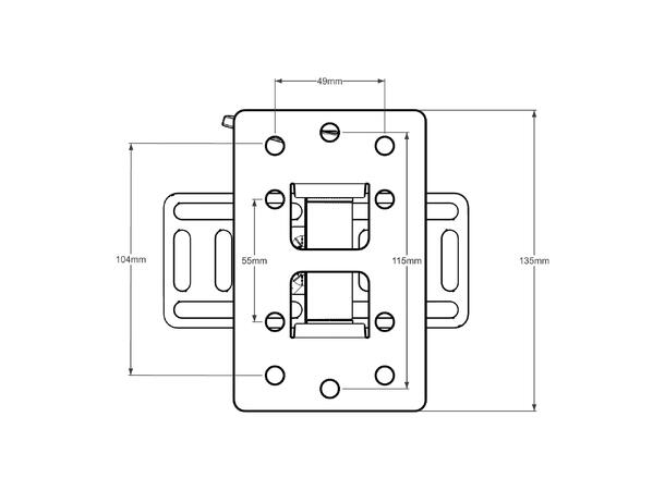 Triad-Orbit SM-UM1 stativ >11,8 kg Universal feste tak/vegg (uten brakett)