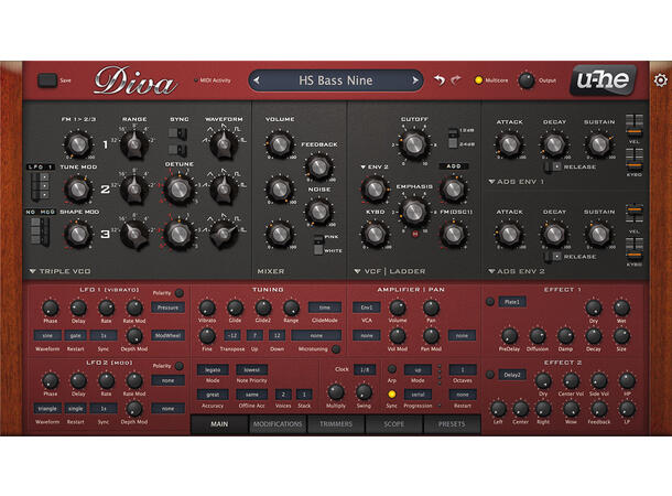 U-HE Diva Synthesizer Virtual Analogue synthesizer