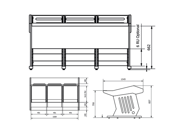 Zaor Maestro 36 Black Classic Desk Series 36+18 Black/Black 