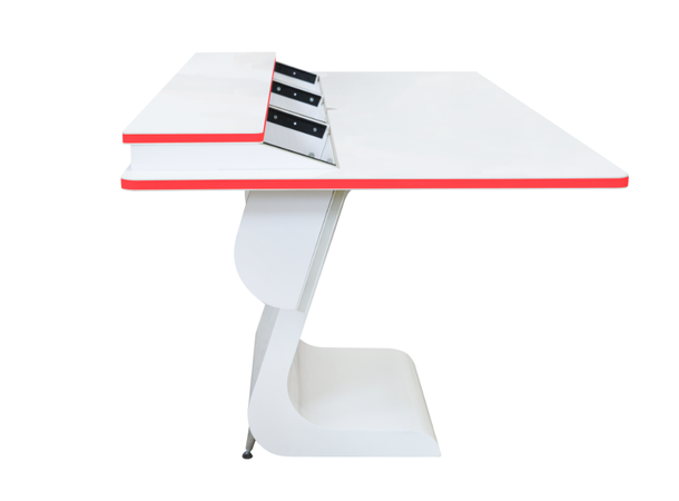 Zaor Vela R White Gloss LED Minimal Design Desk White with Led Kit 