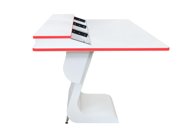 Zaor Vela R White Gloss LED Minimal Design Desk White with Led Kit