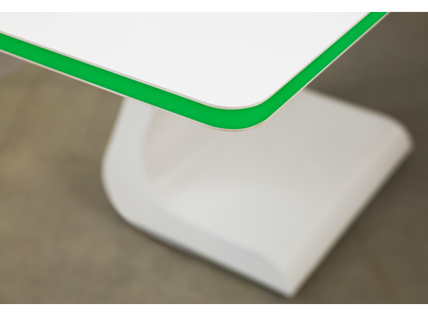 Zaor Vela R White Gloss LED Minimal Design Desk White with Led Kit 